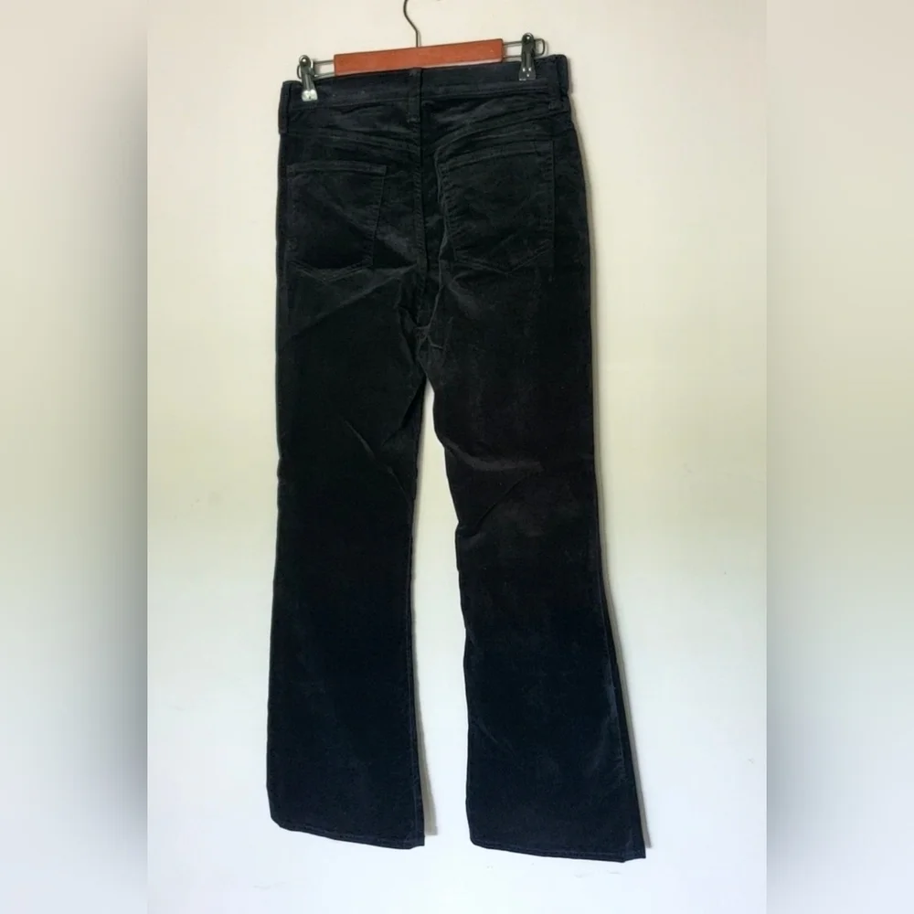 Gap High-Rise '70s Flare Black VELVET Stretch Pants Size 8/29 RT$140 FRIENDS Y2k
